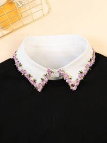 1 Pc Women's Fashion Versatile Vintage Round Collar Fake Shirt Collar