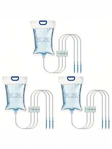 5.2L 大容量植物浇水器，1 个水袋，带 3 个滴头，可同时浇灌 3 种植物，可调节水流阀适合不同植物浇水需求，S 形挂钩，出色的户外花园灌溉和花卉维护助手 - 彩色 - 查看 7