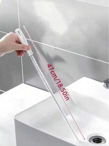 3支装柔性排水管和水槽清洁刷，毛发去除器，手动管道疏通工具，适用于马桶、厨房、浴室，可去除毛发、排水管、水槽中的堵塞物和塞子，厨房工具，父亲节、母亲节、送给朋友、男女朋友、家人、老师、同事、万圣节、复活节、圣诞节的礼物（颜色和款式随机） - 彩色 - 查看 5