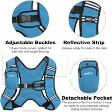 Weighted Vest 6lb 8lb 12lb 16lb 20lb 25lb 30lb Weight Vest With Reflective Stripe Weighted Vest For Men Women Workout Equipment For Strength Training Running Jogging Fitness Weight Loss SH PO