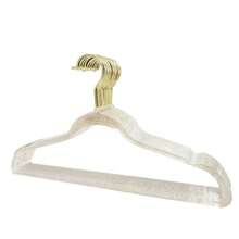 5pcs Transparent Acrylic Multi-Function Clothing Hangers, Home Use