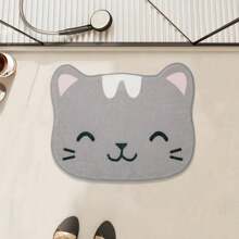1 pièce Super mignon tapis de bain antidérapant motif chat dessin animé Huanhuan - antidérapant, absorbant, facile d'entretien, tapis de décoration pour la maison 50x60cm, parfait pour la décoration quotidienne, parfait pour Noël