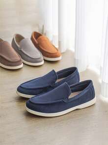 男士便士乐福鞋，夏季时尚小众一脚蹬休闲透气户外乐福鞋老款时尚秋季婚礼商务正装鞋英伦风格透气休闲软底鞋 - 彩色 - 查看 17