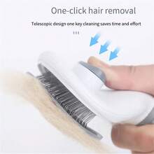 1 pieza Cepillo para perro, Cepillo para gato, Peine para pulgas, Cepillo de limpieza automático, Cepillo de aseo para mascotas, Cepillo de masaje para mascotas, Cepillo para eliminar nudos, Herramienta para desenredar, Cepillo de eliminación automática de pelo, Herramienta de limpieza para mascotas, Etiqueta recolectora de pelo, Peine recolector de pelo de mascota, Accesorios para animales, Suministros para mascotas Cepillo para gato - Multicolor - Ver 8