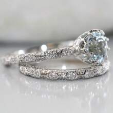 2pcs Women Fashion Ring Set, Luxury Delicate Zinc Alloy Cubic Zirconia Ring, Suitable For Valentine's Day, Vacation, Commute, Date, Party, Wedding, Engagement, Gift For Wife, Girlfriend, Mother, Birthday, Anniversary, New Year