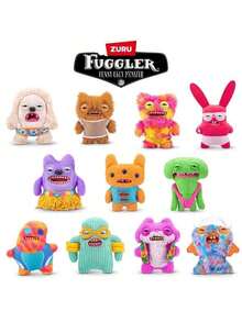 Spin Master 度假系列 - 生化危机怪兽（橙色）| 度假毛绒玩具系列 - 可爱沙滩怪兽毛绒玩偶，逼真牙齿，复古泳装，极具收藏价值（4岁以上） - FUGGLER之度假系列-生化怪(橘色) - 查看 9