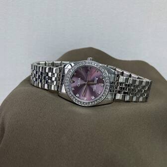 1 pieza Reloj de cuarzo de alta gama, de moda y lujo para mujer NASIR, impermeable, para uso diario y festividades