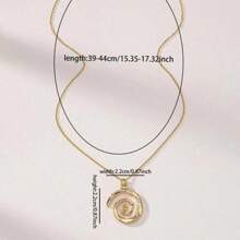 1 Stück minimalistische Metall Spiral Anhänger Halskette, elegantes Muscheldesign Halskette für Frauen, geeignet für den Sommerurlaub am Strand