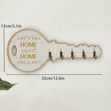 Bohemian Style Country Wooden Key Holder With Shelves And Hooks-Easy To Install, Space-Saving Wall-Mounted Organizer, Suitable For Keys, Coats, Etc.-Suitable For Entrances, Kitchens, Offices, Key Racks