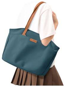 Floless Bolso de mano tipo tote para mujer, bolso de negocios para computadora portátil de 14 pulgadas, bolso de hombro casual con compartimento para computadora, bolso de gran capacidad con cremallera, bolso hobo de viaje y trabajo para mujer.
