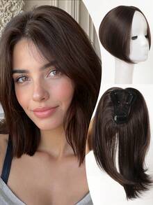 Synthetic Hair Topper, 10 Inch Women Hair Toppers For Thinning Hair, Topper Wig Hair Coverage Natural Hairpiece - Multicolor - View 10