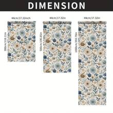 1pc Elegant Blue Floral Peel And Stick Wallpaper - Waterproof, Removable Vinyl Contact Paper With French Style Design For Bedroom, Living Room, Cabinet And Furniture Remodeling, Available In Lengths Of 44 Cm/17.32 Ft. Bedroom Wall Decor Home Decor Bedroom Decor Bathroom Decor Wall Paper Wall Stickers Kitchen Living Room Decor