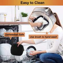 1 套，优质方形空气炸锅硅胶配件 - 培根和热狗架、9 杯蛋糕模具、空气炸锅托盘 - 耐热、易于清洁、可用洗碗机清洗 -（多色）