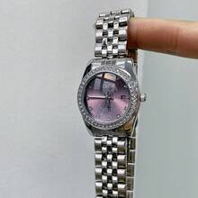 1pc NASIR Women's High-End, Fashionable Luxury Calendar Waterproof Quartz Watch, For Everyday & Festivals - Purple - View 7