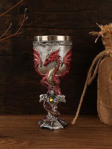 Stainless Steel Dragon Warrior Goblet - Perfect For Halloween And Christmas, Elegant Tabletop Decor, Reusable And Insulated, Ideal For Christmas, Thanksgiving - Multicolor - View 4