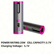 1 pièce Bigoudineuse à cheveux rotative rechargeable par USB portable, bigoudineuse à cheveux automatique avec température réglable, cadeau pour femmes, cadeau pour la fête des mères