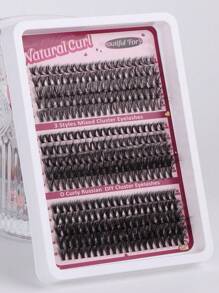 300 Stück Büschel Wimpern D-Locken DIY Wimpernverlängerungs-Set, 10-18mm gemischte Länge schwarze einzelne Wimpern mit Werkzeugesset 30D+40D+50D schwarze D-Locken Wimpernverlängerungs-Bundle mit Kleber und Versiegelung, Entferner, Pinzette, Augenpinsel, Großkapazitäts-Büschel-Falschewimpern+Wimpernkleber inklusive Mascara-Pinsel, Pinzette mit Doppelspitze, Wimpernentfernungscreme für Zuhause und Reise Wimpern-Set, Wimpern, Falsche Wimpern