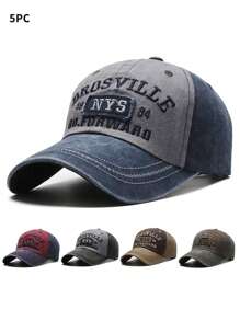 Women's Washed Denim Baseball Cap, Vintage Alphabet Embroidery, Baseball Cap, Sun Hat, Outdoor Activities And Daily Wear, Spring And Summer New Style