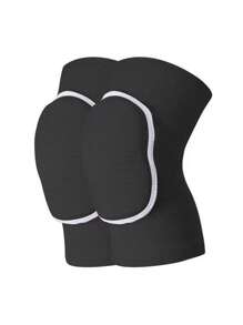 Rodilleras suaves para baile, lucha, voleibol, danza, fútbol, yoga, baloncesto y patinaje. Trabajan con soporte elástico flexible (Rosa, Negro Mediano)