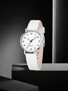 JasonRolls Conjunto de 5 piezas para mujer que incluye reloj de cuarzo con escala de números árabes, brazalete, collar y aretes. Un conjunto fashionable y sencillo, adecuado para uso diario, decoración o como regalo para ocasiones festivas.