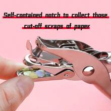 1pc Office Plastic Bag Metal Paper Hole Punch School Supplies,Back To School