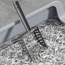 不锈钢猫砂盆 | 前开式设计 | 防溅防追踪 | 超大尺寸，易于清洁