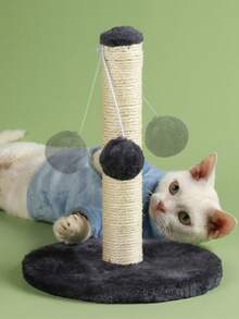 Stâlp de zgâriat pentru pisici, cadru de cățărat din sisal pentru pisici, placă verticală de zgâriat pentru pisici, stâlp de zgâriat pentru gheare, jucării pentru pisici adulte, cadru vertical de cățărat pentru pisici, placă de zgâriat pentru pisici, provizii pentru animale de companie, jucărie mică de auto-divertisment pentru pisici - Maro - Vizualizare 9