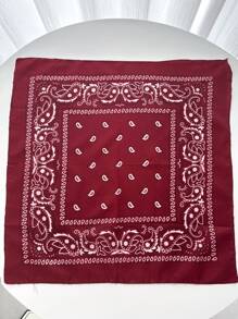 1 Peça Bandana Lenço Unissex Hip Hop Faixa de Cabelo Preta Lenço para Pescoço Acessórios Esportivos Envoltórios para Pulso Lenços Quadrados Estampados Lenço