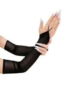 1 pièce Nouveaux gants longs en dentelle élégants, légers et respirants pour la protection solaire, mode, mariage et fête