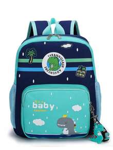 1 buc versiune coreeană a rucsacului cu model de rachetă spațială, dinozaur, drăguț rucsac mic pentru grădiniță, băiat, rucsac de călătorie ușor, casual și versatil, potrivit pentru orice ocazie, bretele de umăr confortabile și reglabile, potrivit pentru exterior, naveta, uz școlar, este un cadou ideal pentru întoarcerea la școală - Rucsac cu dinozauri din desene animate - Vizualizare 8