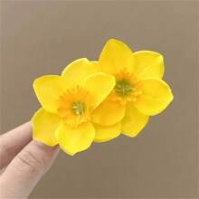 4 Peças Presilhas de Cabelo com Flores de Orquídea de Manga e Menta, Presilhas Laterais de Jacaré Estilo Praia de Férias, Acessórios de Cabelo Encantadores para Mulheres, Grampos, Presilhas de Jacaré, Presilha de Cabelo, Garras de Cabelo