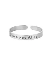 Personalisierte Armreif mit Namen für Frauen, Edelstahl Manschette Armband 18K vergoldet, personalisierter Schmuck, Handgelenk Accessoires, Unisex Alltagskleidung und Partytragen