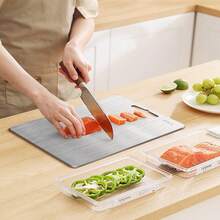 New Titanium Cutting Board, Pure Titanium Cutting Boards For Kitchen, Non-Slip Chopping Board, Dishwasher Friendly, Easy To Clean, Durable & Hygienic For Meat, Vegetables, Fruits - Silver - View 4