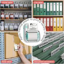 GOTOOGO Máy in nhãn mini, máy in nhãn nhiệt cầm tay, kèm 1 cuộn giấy in nhãn trắng 40*20mm, thích hợp cho gia đình, ngành may mặc, siêu thị, trang sức và thực phẩm, tương thích với hệ điều hành Android và iOS. - Nhiều màu - Xem 12