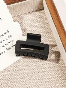 6 件/包哑光色小号发夹，优雅的刘海和散发发饰 - 黑色 - 查看 6