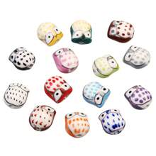 10 piezas/Paquete Cuentas de cerámica con mariposa pintada a mano, cuentas sueltas de varios estilos 17x13mm, elegante casual y adorable estilo infantil, colorido verano hecho a mano DIY para elaborar pulseras, collares, joyas, colgantes y accesorios