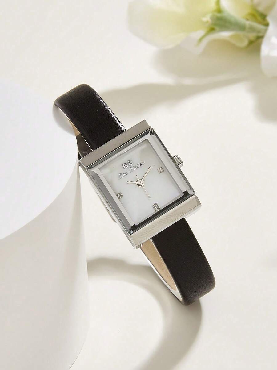 BS bee sister 1pc Women's Classic Simple Quartz Watch With Shell Dial, Suitable For Everyday Work And Life - Silver - View 1