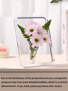 1 Stück Acryl Blumenvase, transparenter Tischblumenhalter, Dekoobjekt für Zuhause, Hydrokultur Pflanzenvase, geeignet für Wohnzimmer, Küche, Bürotisch Dekoration, kreatives Kunstgeschenk