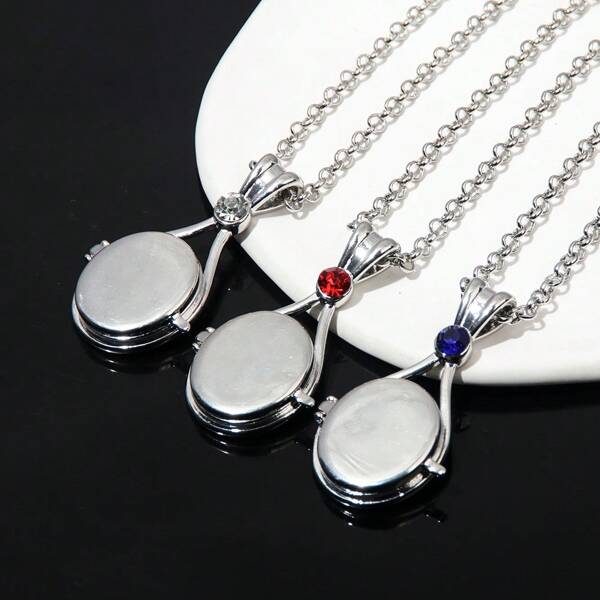 1pc Anime H2O Akashi Mark Necklace, Mermaid Shell Openable Pendant Accessories Necklace For Girls