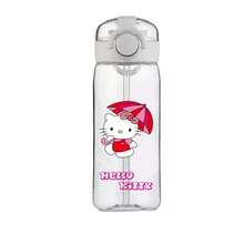 Sanrio Cana de apă Kuromi, cană pentru câini Cinnamoroll, cană transparentă din plastic pentru vară cu pai, produs din desene animate Sanrio Anime
