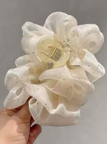 1pc Sparkly Full Star Shiny Fluffy Hair Claw Clip, Suitable For Women's Daily Wear, Matching With Outfits For Photo Taking