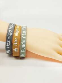 Set de 6 piezas/12 piezas de pulseras de silicona con versículos bíblicos inspiradores, diseño multicolor para uso diario y como regalo