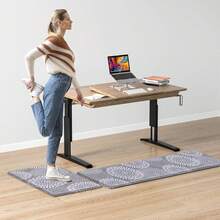 Anti-Fatigue Kitchen Mats Set – Cushioned & Waterproof Floor Rugs, Non-Slip Comfort Mats For Kitchen, Office & Laundry – Decorative & Functional - Grey - View 7