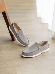 男士便士乐福鞋，夏季时尚小众一脚蹬休闲透气户外乐福鞋老款时尚秋季婚礼商务正装鞋英伦风格透气休闲软底鞋 - 彩色 - 查看 9