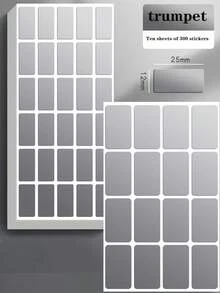 300张防水防油PET标签贴纸 - 自粘，可重复使用，适用于食品容器、罐子和厨房用品 - 多功能黑板标签，适用于香料、奶酪和珠宝展示、学校用品、返校 - 彩色 - 查看 14