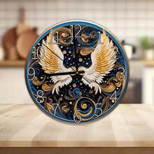 Ornate Round Golden Clock Face-Drative Clocks For Walls-Western Wall Dr-Study Room Wall Dr-Hospital Clock - Multicolor - View 2