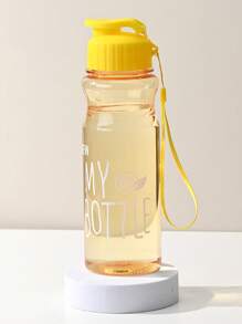 زجاجة مياه بلاستيكية جديدة للرياضة والخارج مع غطاء قلاب، كوب مياه يومي للطلاب له مقبض