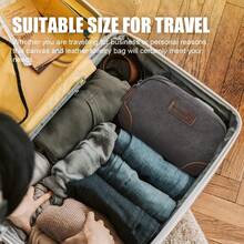 Toiletry Bag For Men, Canvas Travel Toiletry Bag Men's Dopp Kit, Water-Resistant Bathroom Bag Mens Shaving Kit, Travel Kit Small Bags, Shaving Bag, Toiletry Bags - 彩色 - 查看 7