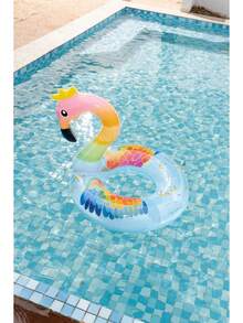 1pc Colorful Flamingo Inflatable Swimming Ring, Thick Flamingo Swim Ring, High-Quality Underarm Float - Multicolor - View 8