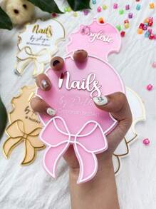 Personalized Custom Bow Manicurist Salon Ads, Manicure Props, Business Logos, Business Logos, Manicurist Gifts, Manicures, Social Media Pictures, Manicure Props,Multi-Functional,Ornamental,Letter,Solid Color,Exquisite,Stylish,Vintage,Modern,Colorful,Leisure,Basics,Casual,Soft,Unique,Customized,Personalized,Custom,Ideal Gifts For Her,Girlfriend,Her,Boyfriend,Friends
